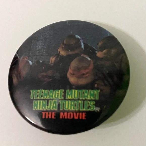 Vintage 1990 Lot of 6 TMNT Ninja Turtles Buttons 1.25 Inch - Picture 6 of 16